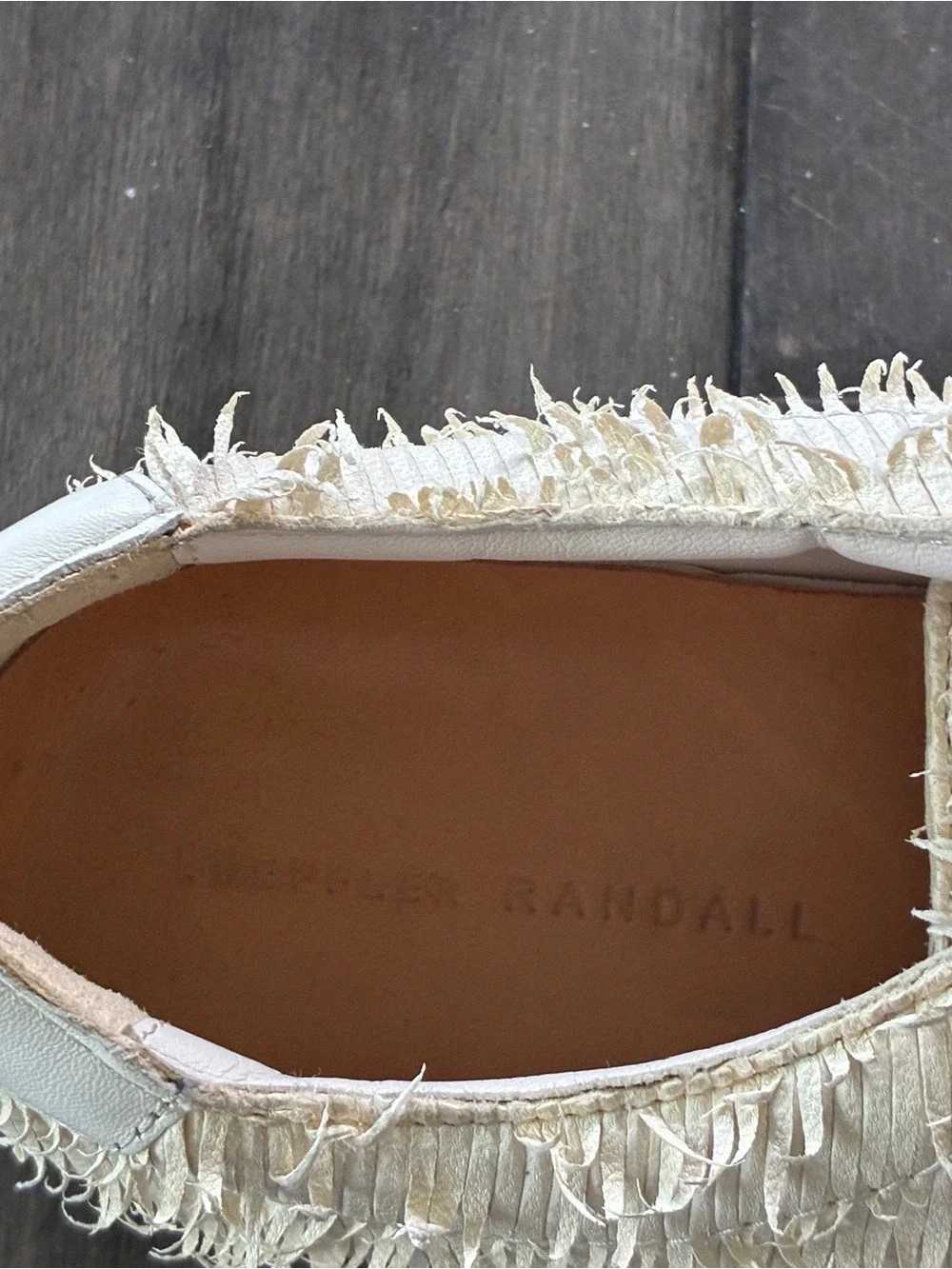 Loeffler Randall Logan Sneakers in Cream Fringe - Size 10